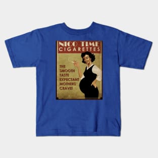 Vintage Ad - Nico Time Cigarettes Kids T-Shirt